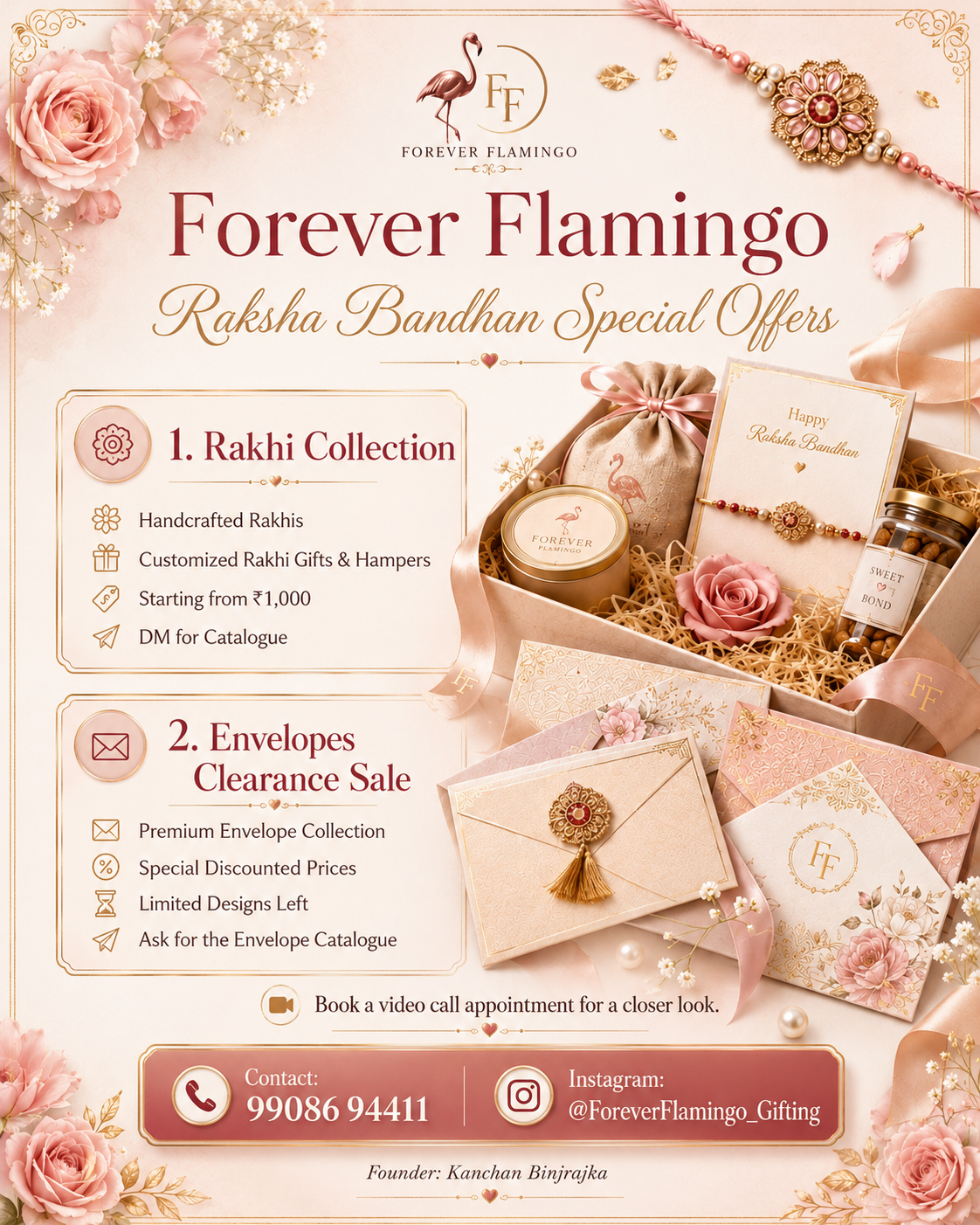 Forever Flamingo Rakhi and sale offer